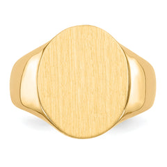 10k 16.0x14.0mm Open Back Men's Signet Ring