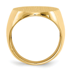 14k 26.5x19.0mm Open Back Mens Signet Ring