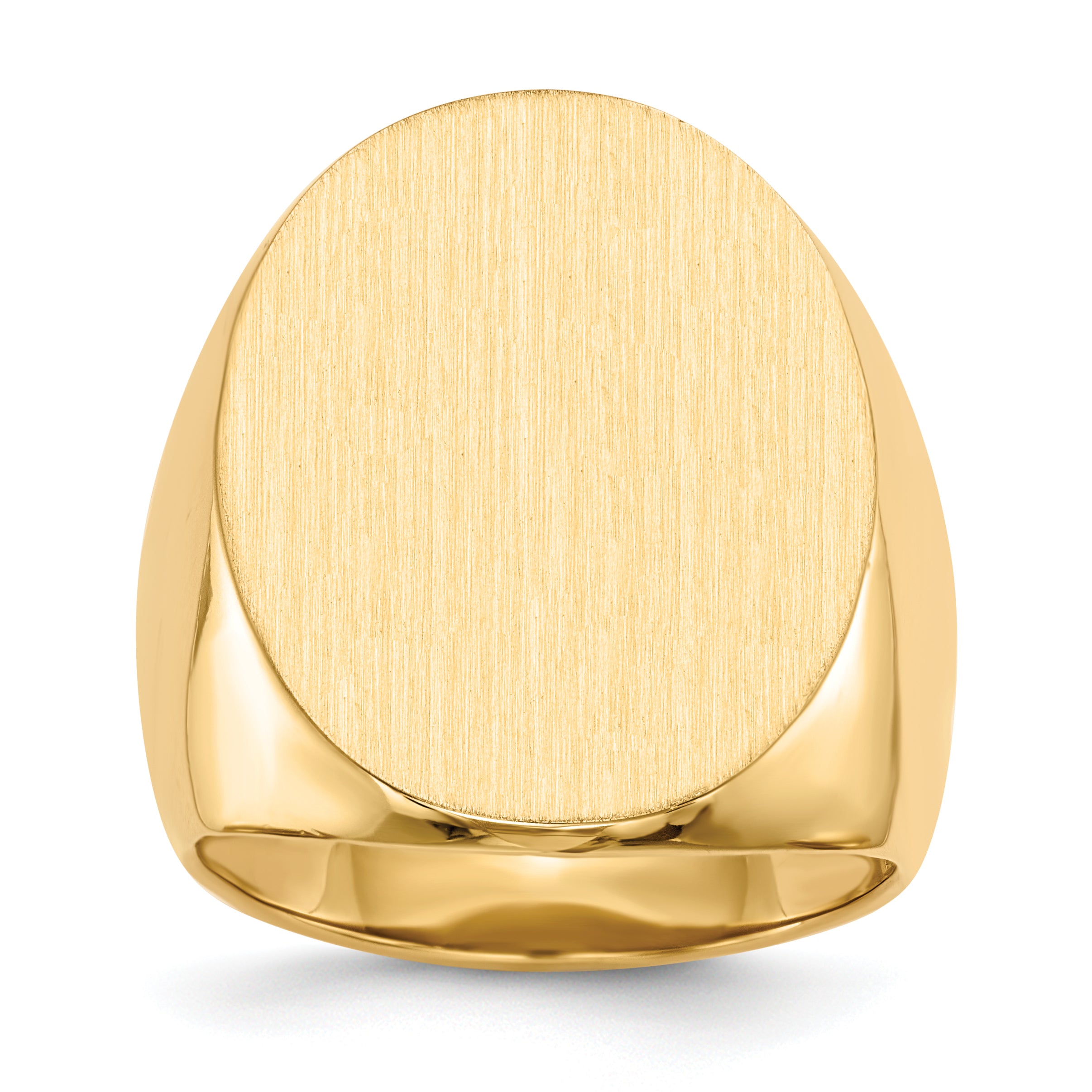 14k 26.5x19.0mm Open Back Mens Signet Ring