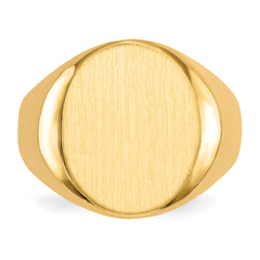 10kY 17.5x14.5mm Closed Back Men's Signet Ring