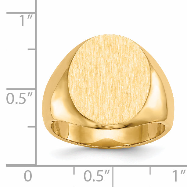 10kY 17.5x14.5mm Closed Back Men's Signet Ring