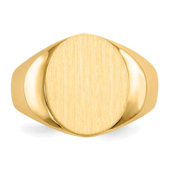 10ky 15.0x13.5mm Open Back Men's Signet Ring