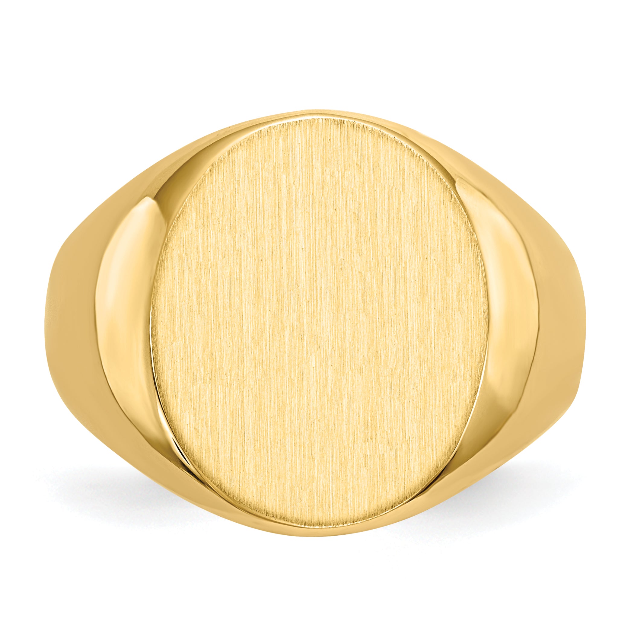 10k 18.5x14.0mm Open Back Men's Signet Ring