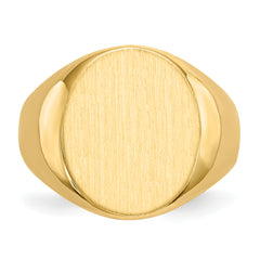 10k 18.5x14.0mm Open Back Men's Signet Ring