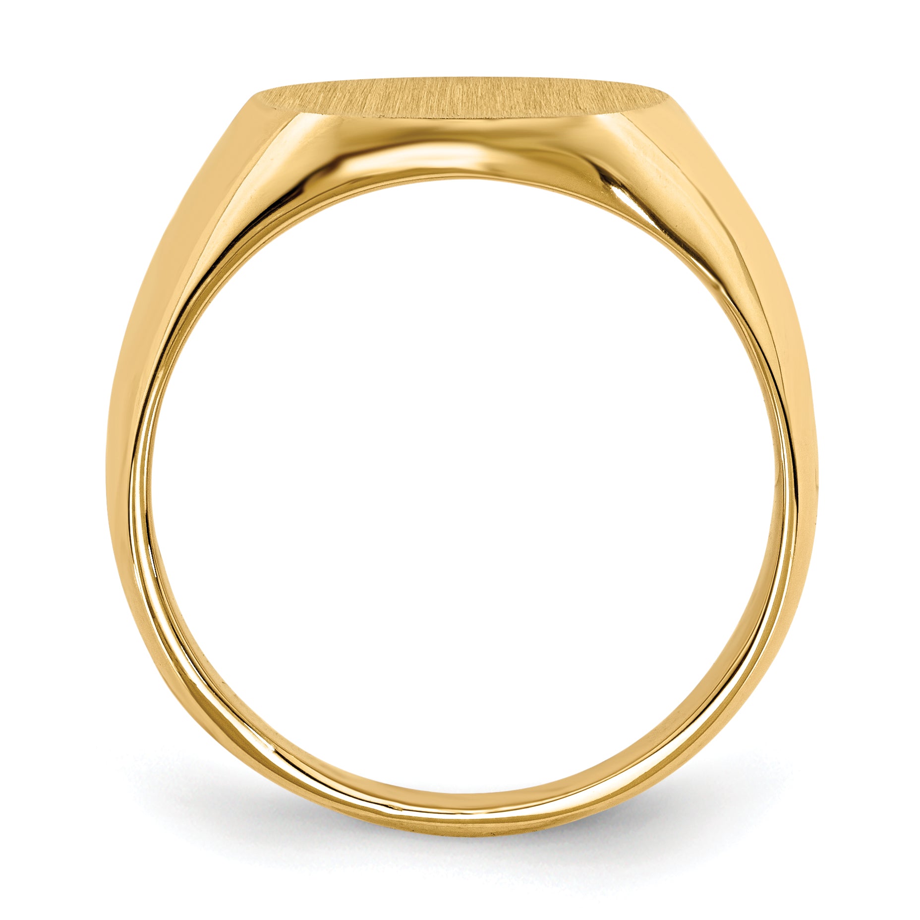 14k 14.0x12.5mm Closed Back Signet Ring