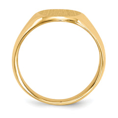 14k 15.0x11.0mm Closed Back Men's Signet Ring