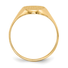 14k 14.0x8.5mm Closed Back Signet Ring