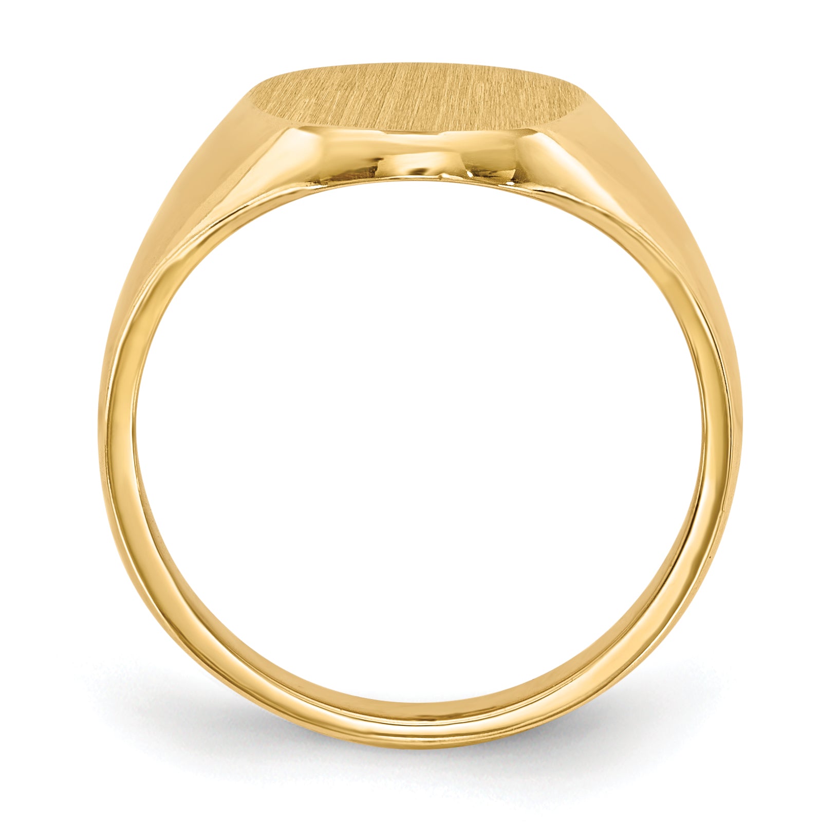 14k 9.5x12.5mm Closed Back Signet Ring