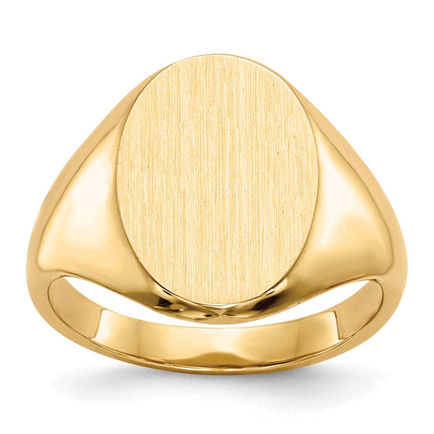 14k 9.5x12.5mm Closed Back Signet Ring