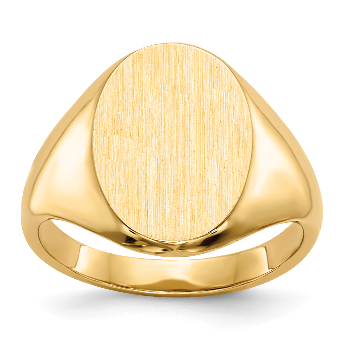 14k 9.5x12.5mm Closed Back Signet Ring