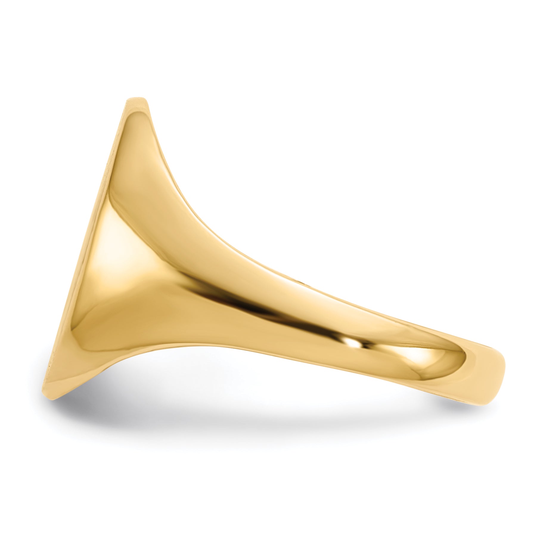 14k 14.0x10.0mm Closed Back Signet Ring