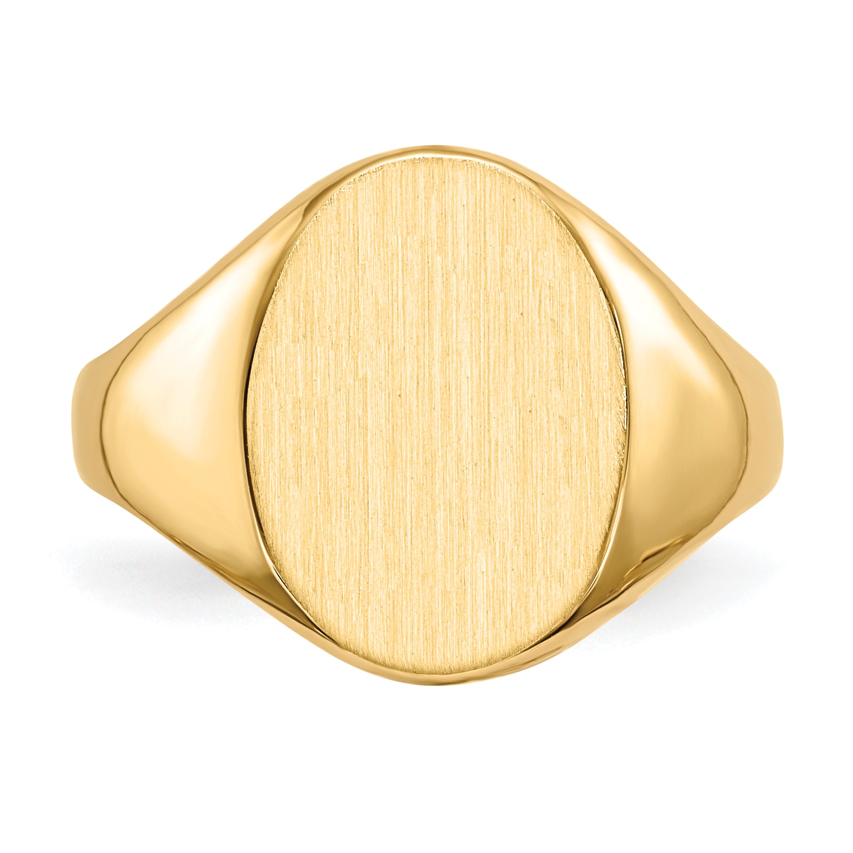 14k 14.0x10.0mm Closed Back Signet Ring