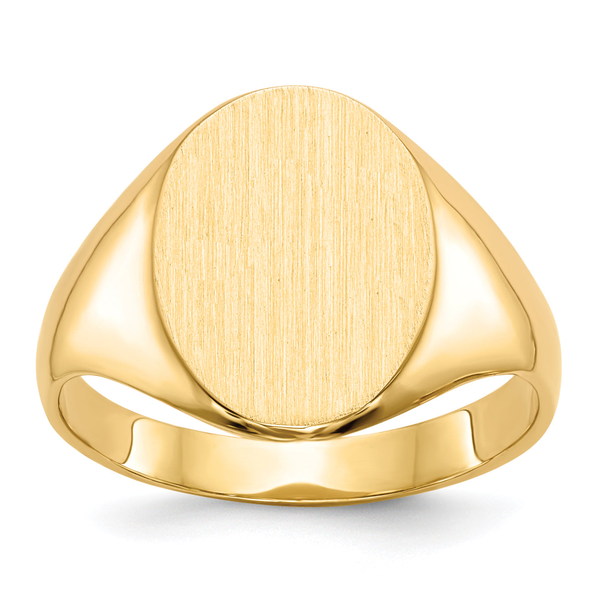 14k 14.0x10.0mm Closed Back Signet Ring