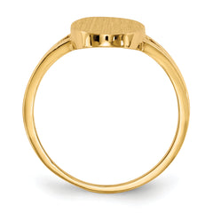 14k 14.5x8.5mm Closed Back Signet Ring