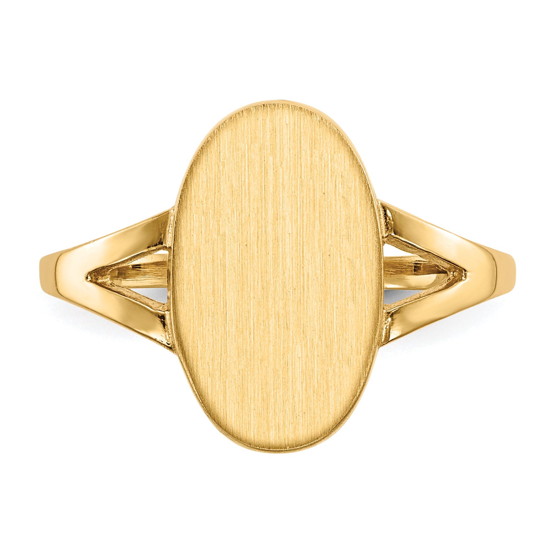 14k 14.5x8.5mm Closed Back Signet Ring