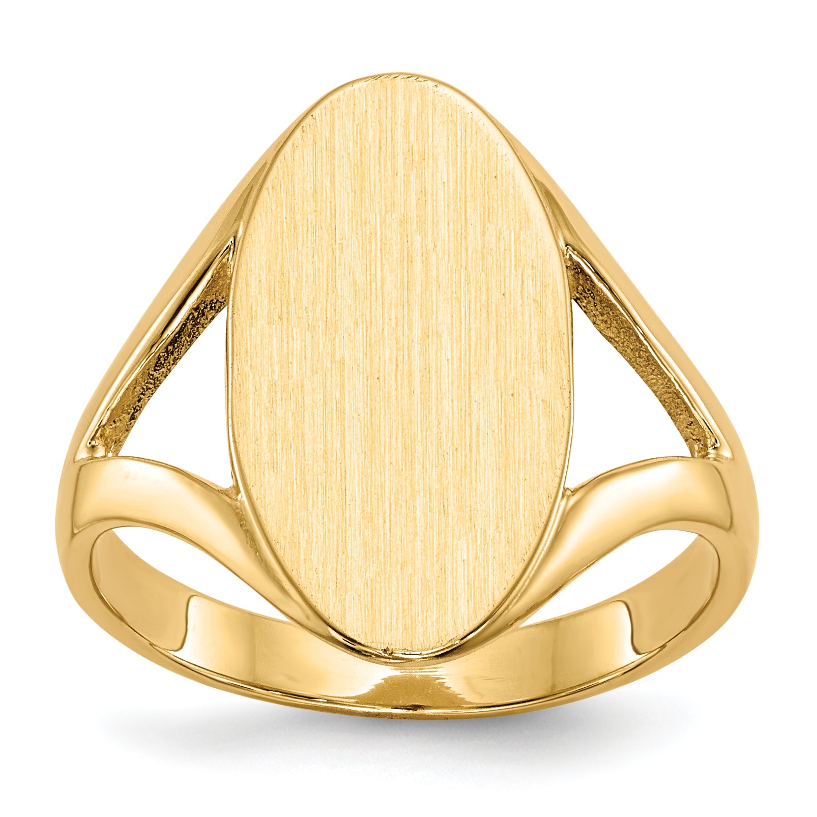 14k 16.5x9.0mm Closed Back Signet Ring