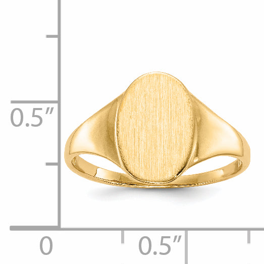 10ky 12.0x8.5mm Open Back Signet Ring