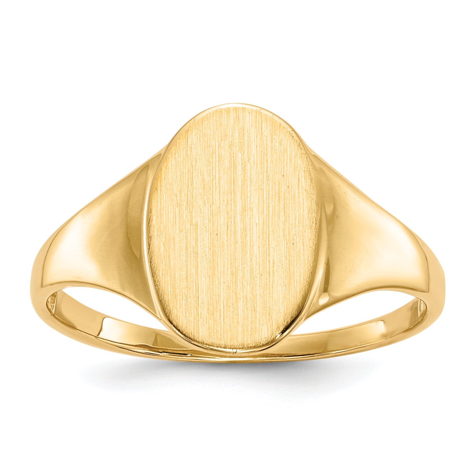 14k 12.0x8.5mm Open Back Signet Ring