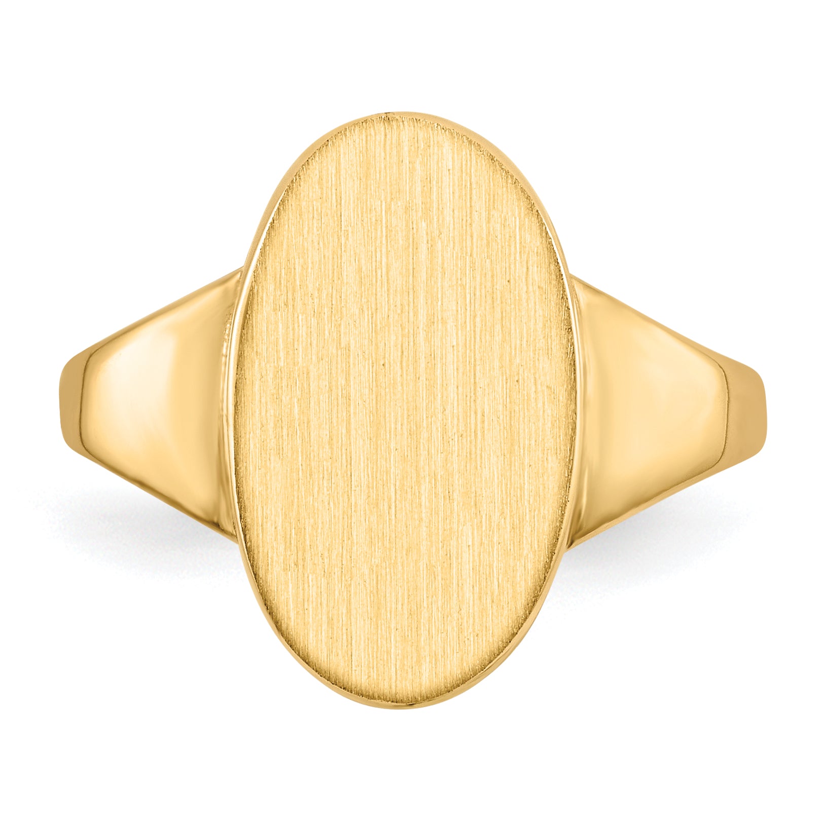 14k 14.5x9.0mm Closed Back Signet Ring