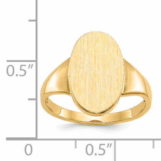 10ky 14.5x9.0mm Open Back Signet Ring