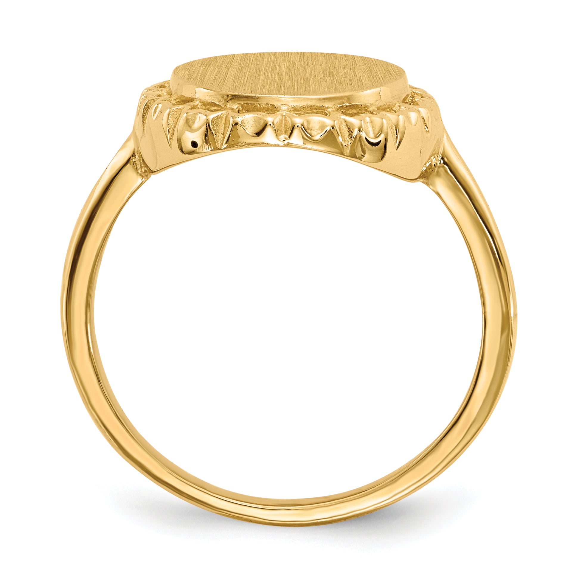 14k 12.5x11.0mm Open Back Signet Ring