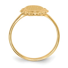 14k 13.0x7.0mm Open Back Signet Ring