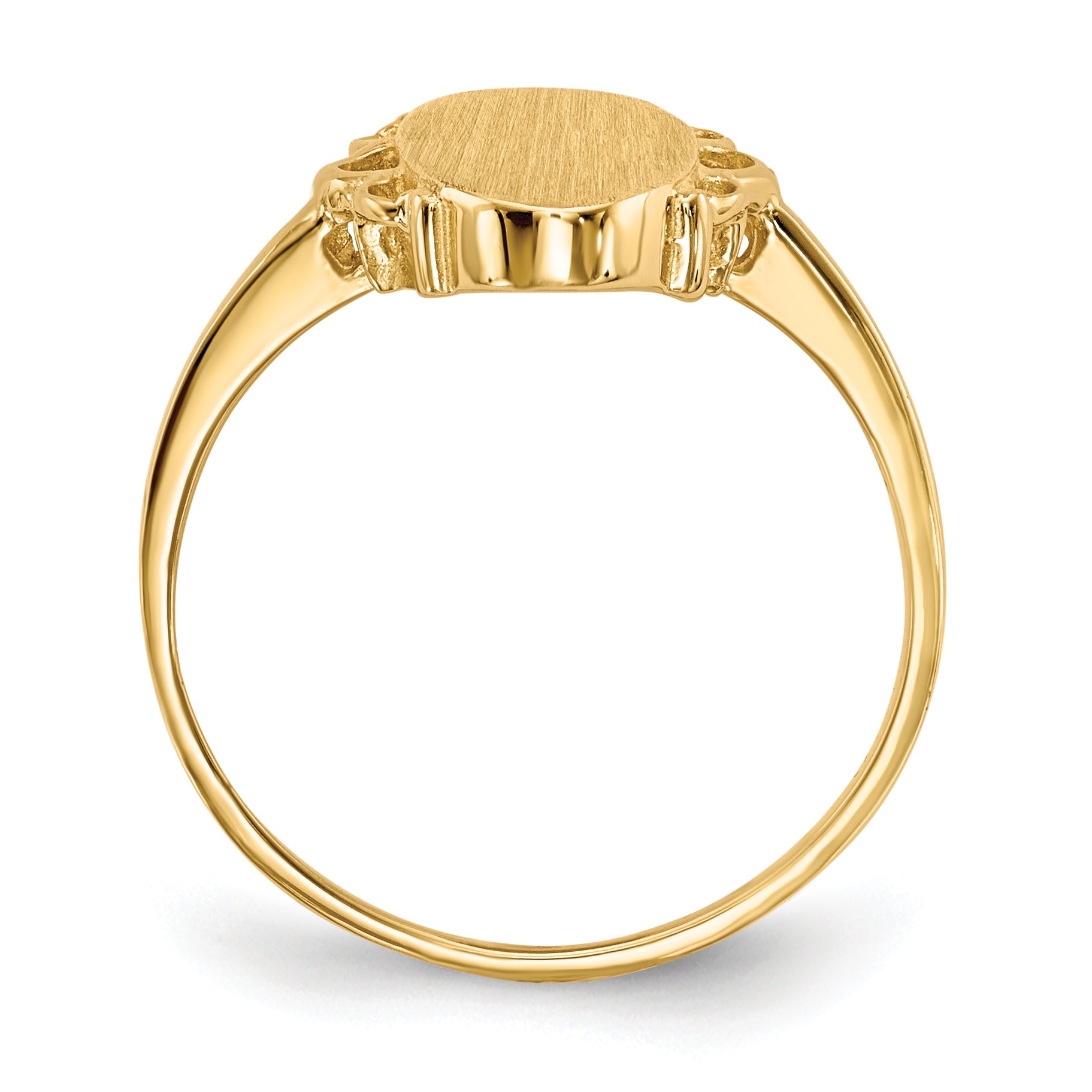 14k 14.5x7.0mm Open Back Signet Ring