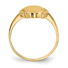 14k 14.5x7.0mm Open Back Signet Ring