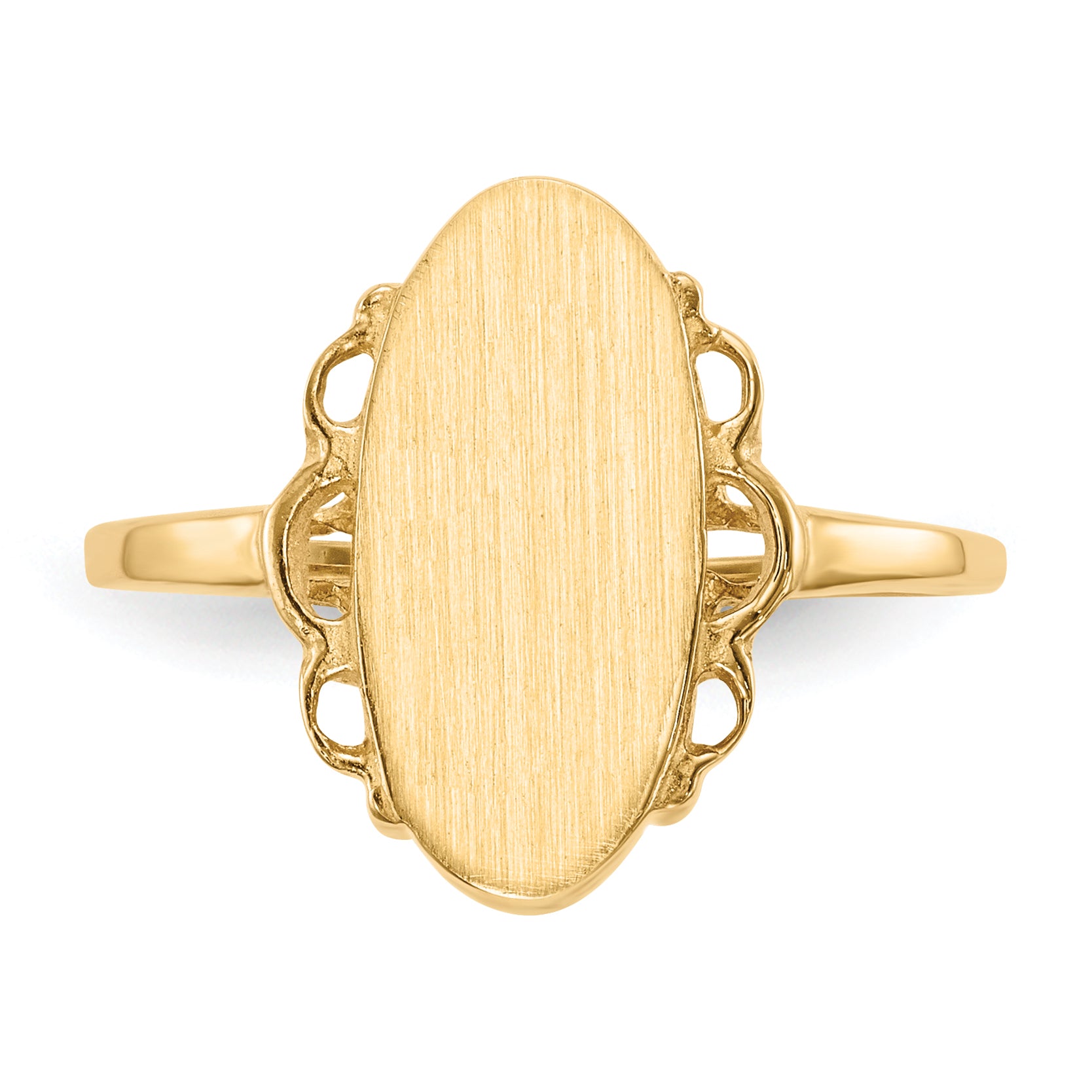 14k 14.5x7.0mm Open Back Signet Ring