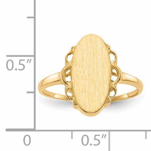 14k 14.5x7.0mm Open Back Signet Ring