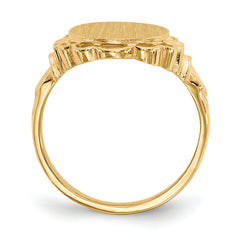 14k 14.0x10.5mm Open Back Signet Ring