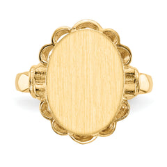 14k 14.0x10.5mm Open Back Signet Ring