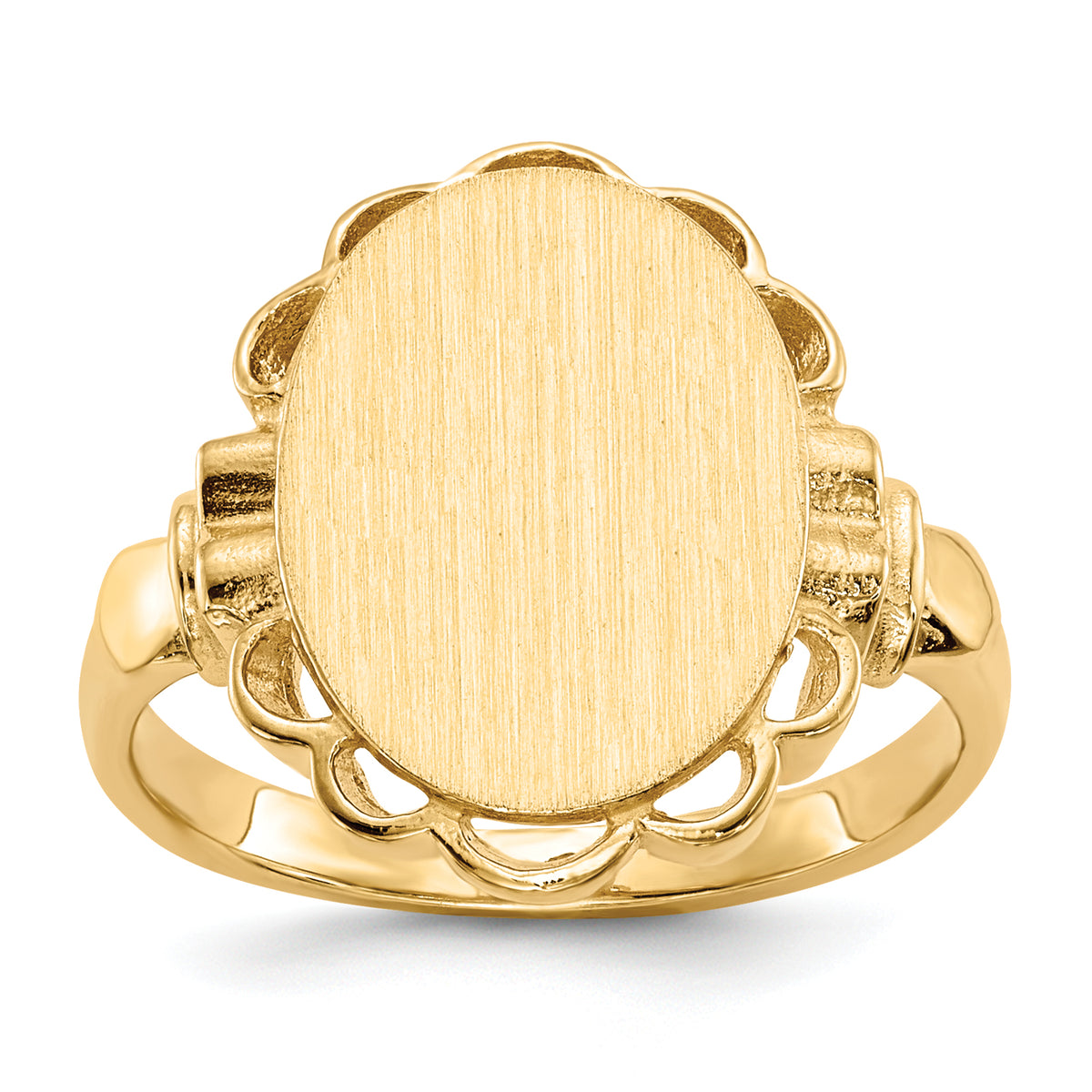 14k 14.0x10.5mm Open Back Signet Ring