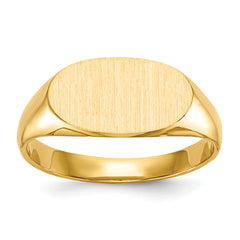 14k 6.25x11.5mm Closed Back Children's Signet Ring