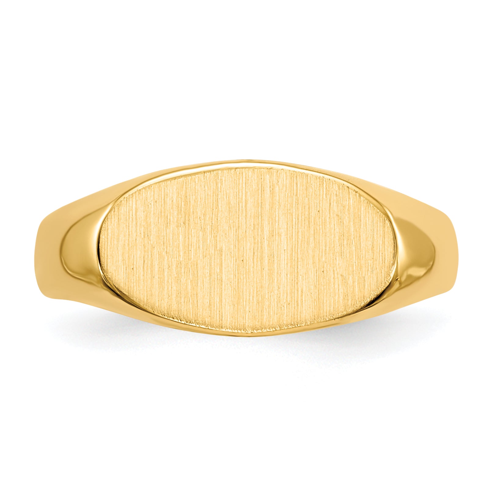 14k 7.0x13.5mm Closed Back Signet Ring