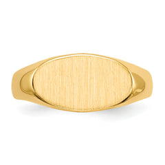 14k 7.0x13.5mm Closed Back Signet Ring