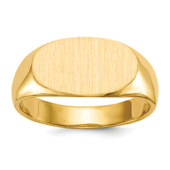 14k 7.0x13.5mm Closed Back Signet Ring