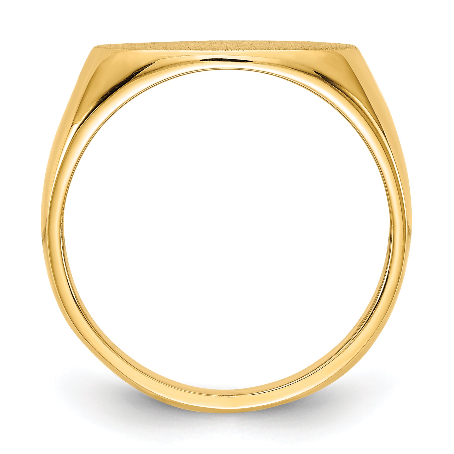 14k 8.0x13.5mm Closed Back Signet Ring