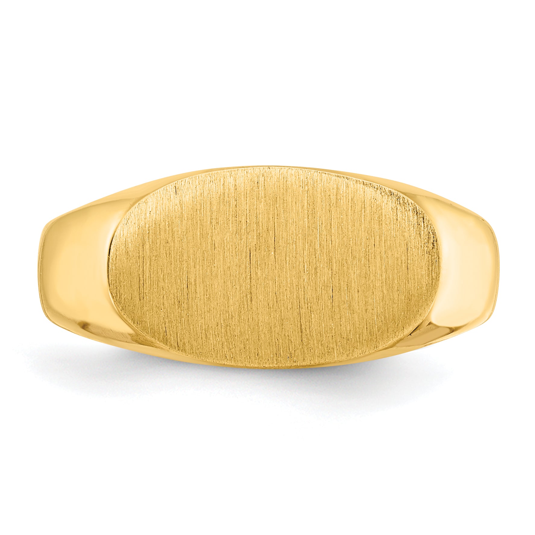 14k 8.0x13.5mm Closed Back Signet Ring