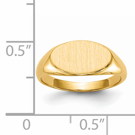 14k 6.5x11.0mm Open Back Child's Signet Ring