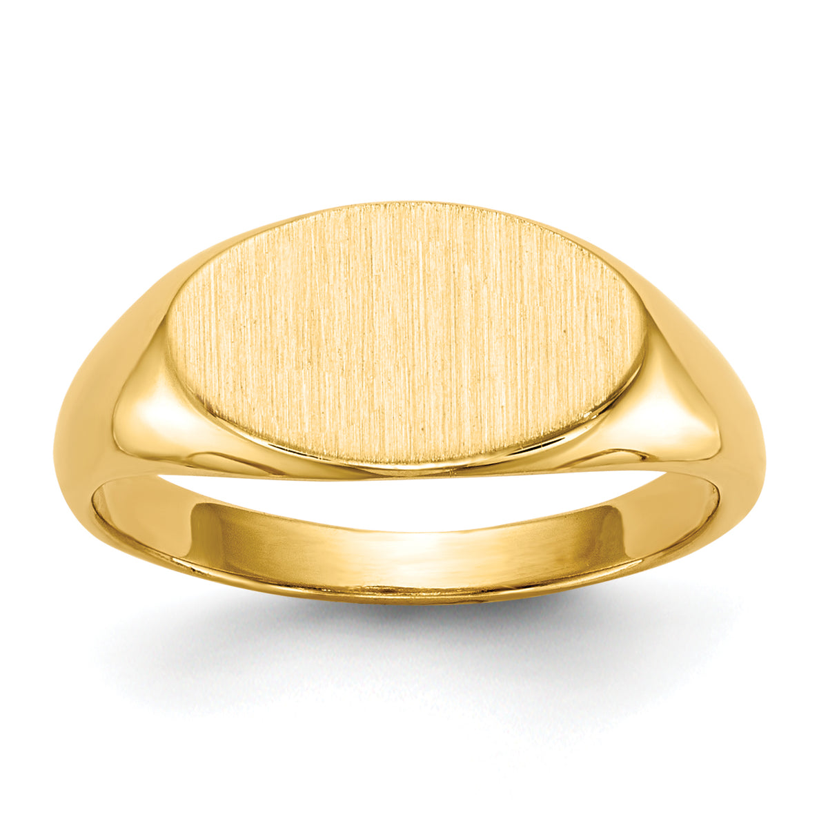 14k 6.5x11.0mm Open Back Child's Signet Ring