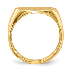 14k 9.5x15.0mm Open Back Signet Ring