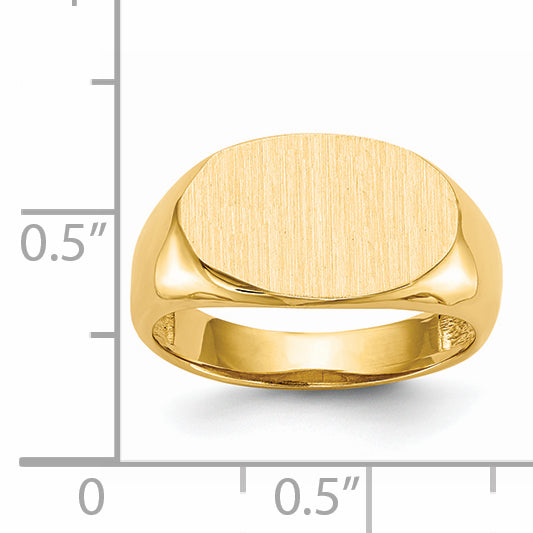 14k 9.5x15.0mm Open Back Signet Ring