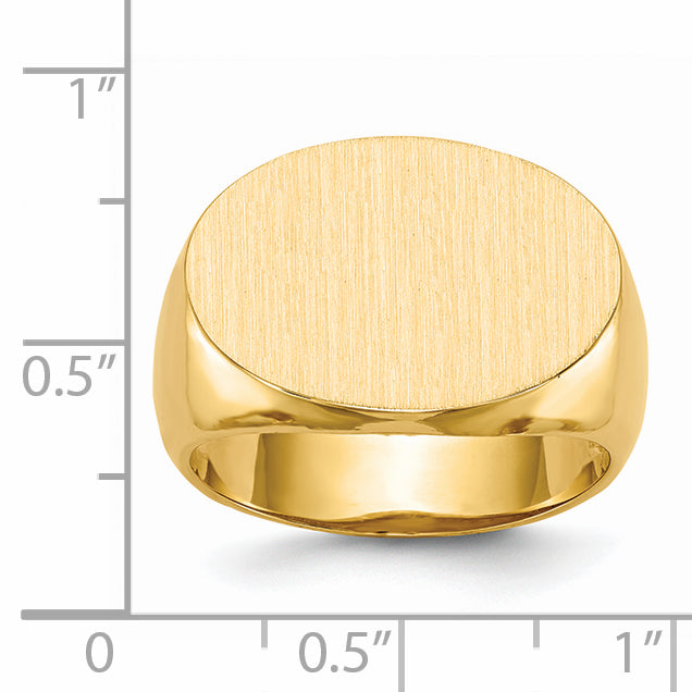 14k 14.0x20.5mm Open Back Men's Signet Ring