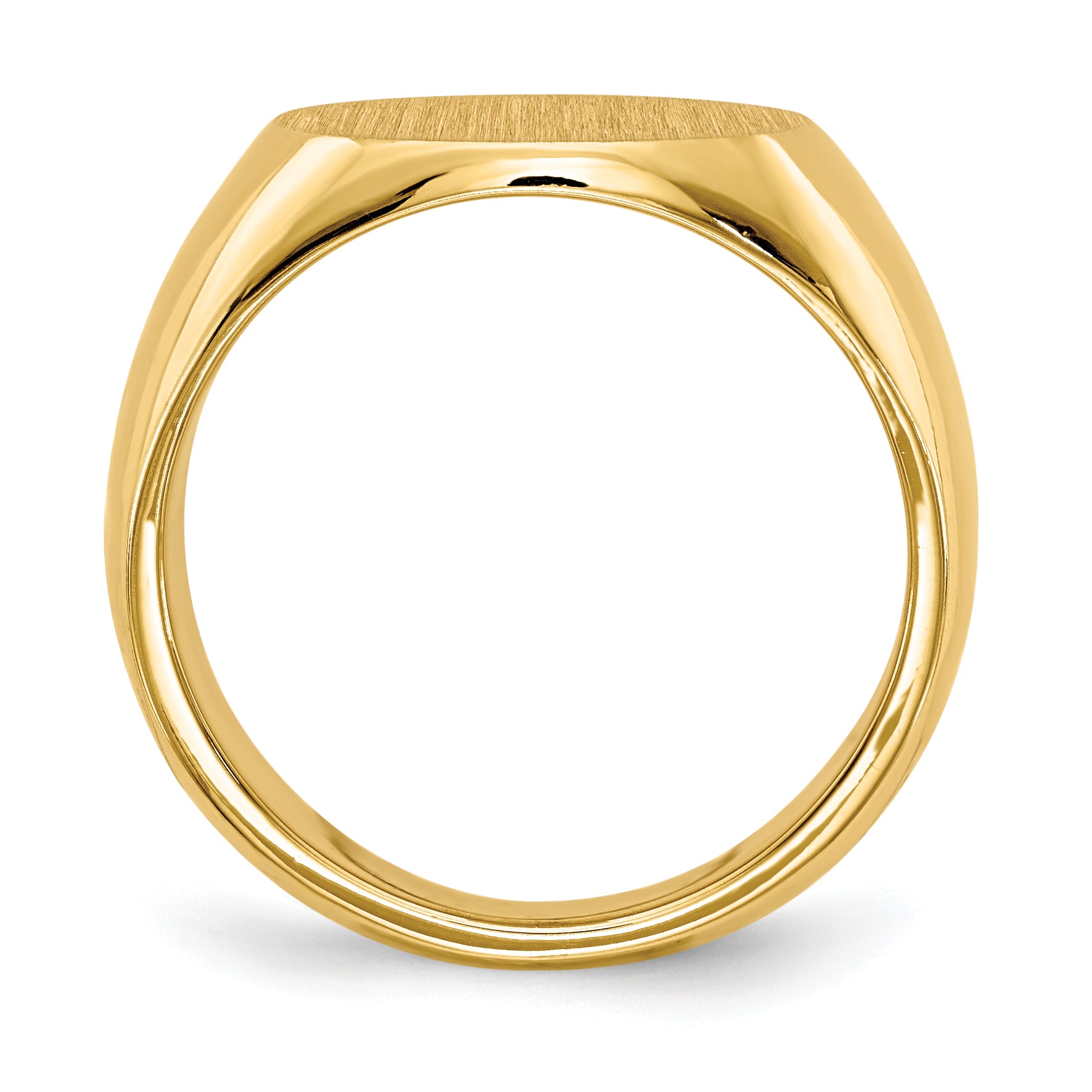 14k 9.5x12.5mm Closed Back Signet Ring