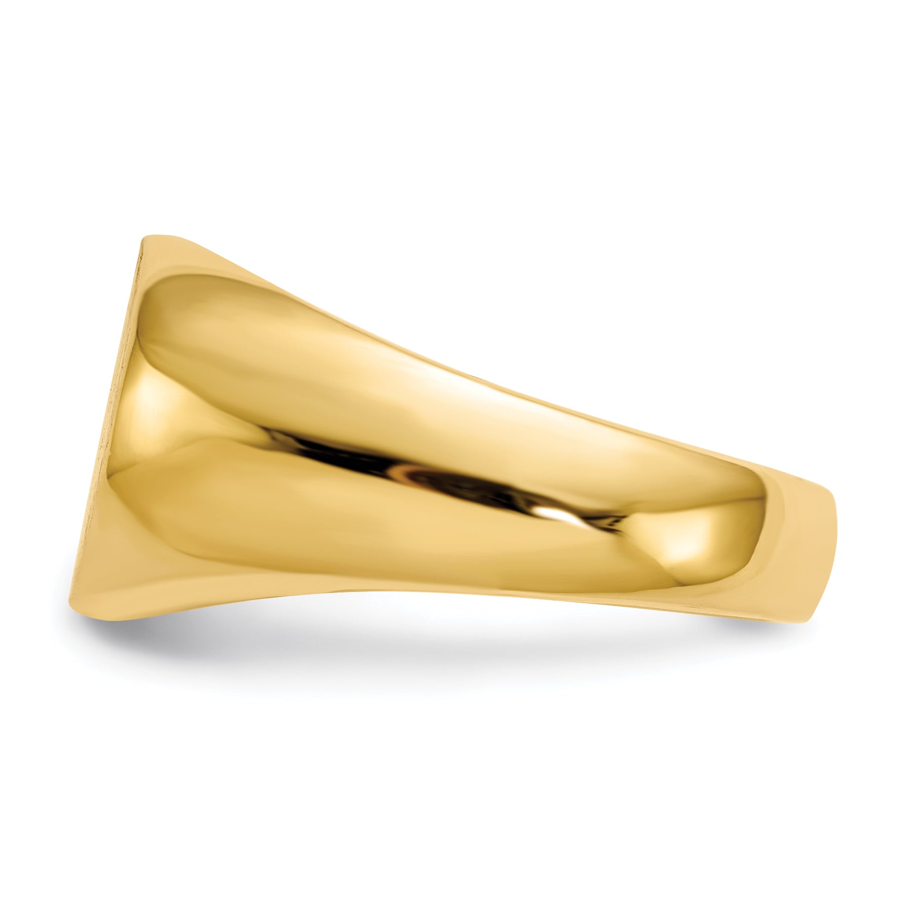 14k 9.5x12.5mm Closed Back Signet Ring