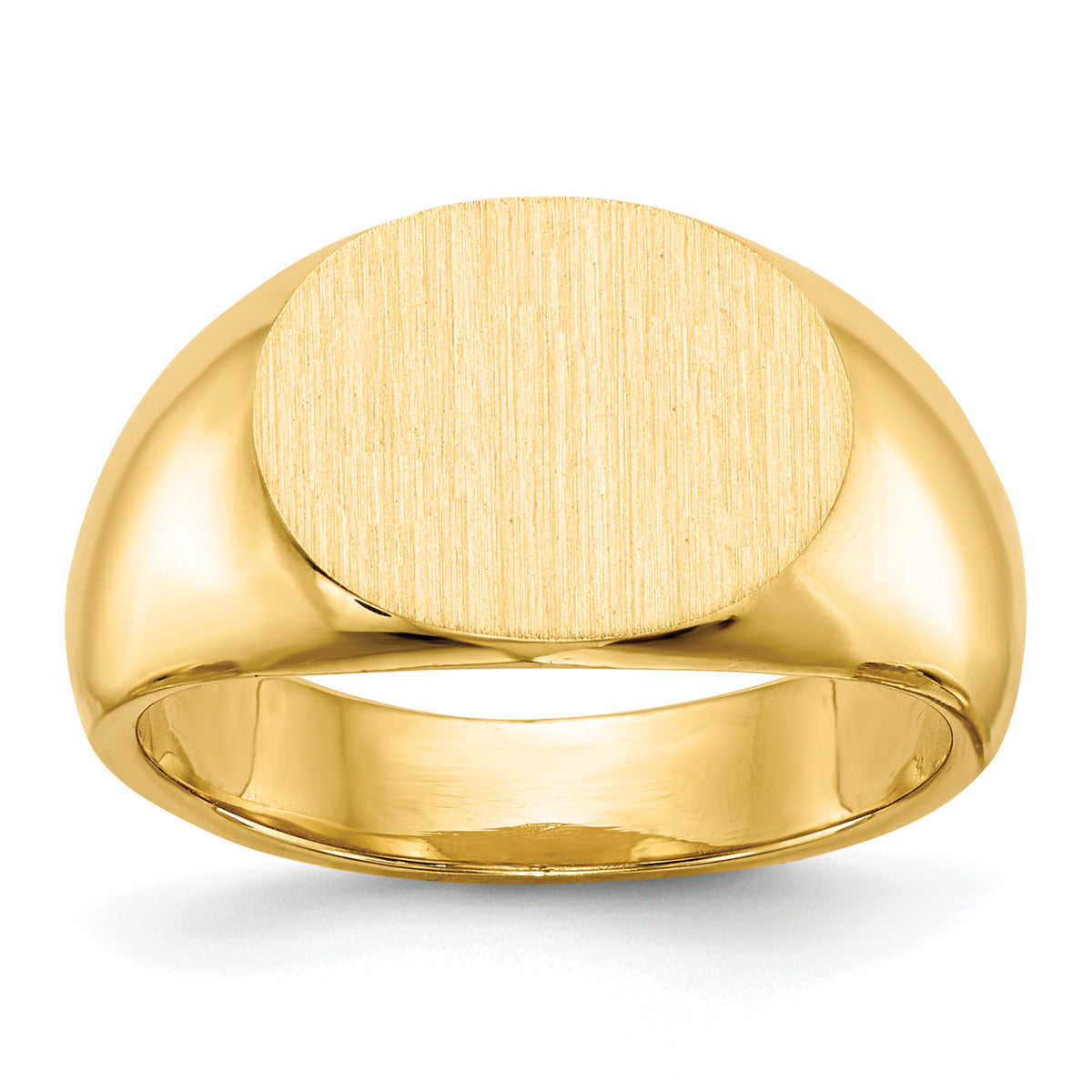 14k 9.5x12.5mm Closed Back Signet Ring