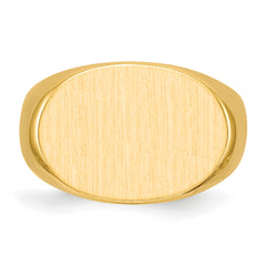 14k 13.0x19.0mm Closed Back Men's Signet Ring