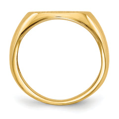 14k 9.5x12.5mm Open Back Signet Ring