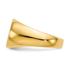 14k 9.5x12.5mm Open Back Signet Ring